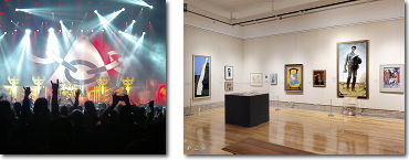 Covelli Centre Rock Concert and Butler Art Institute Gallery