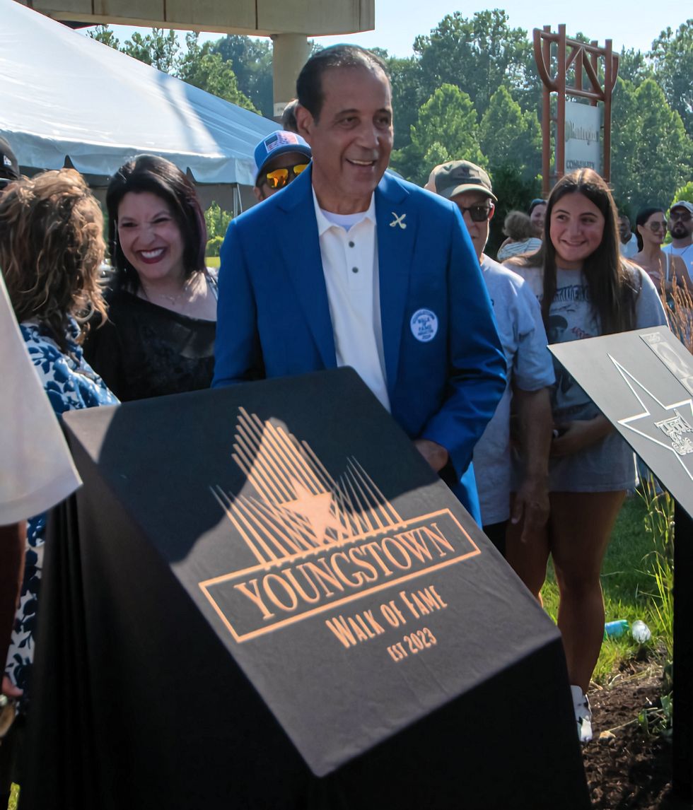 Harry Arroyo, about to unveil his Walk of Fame plaque. Photo Credit: McKee Foos Photography