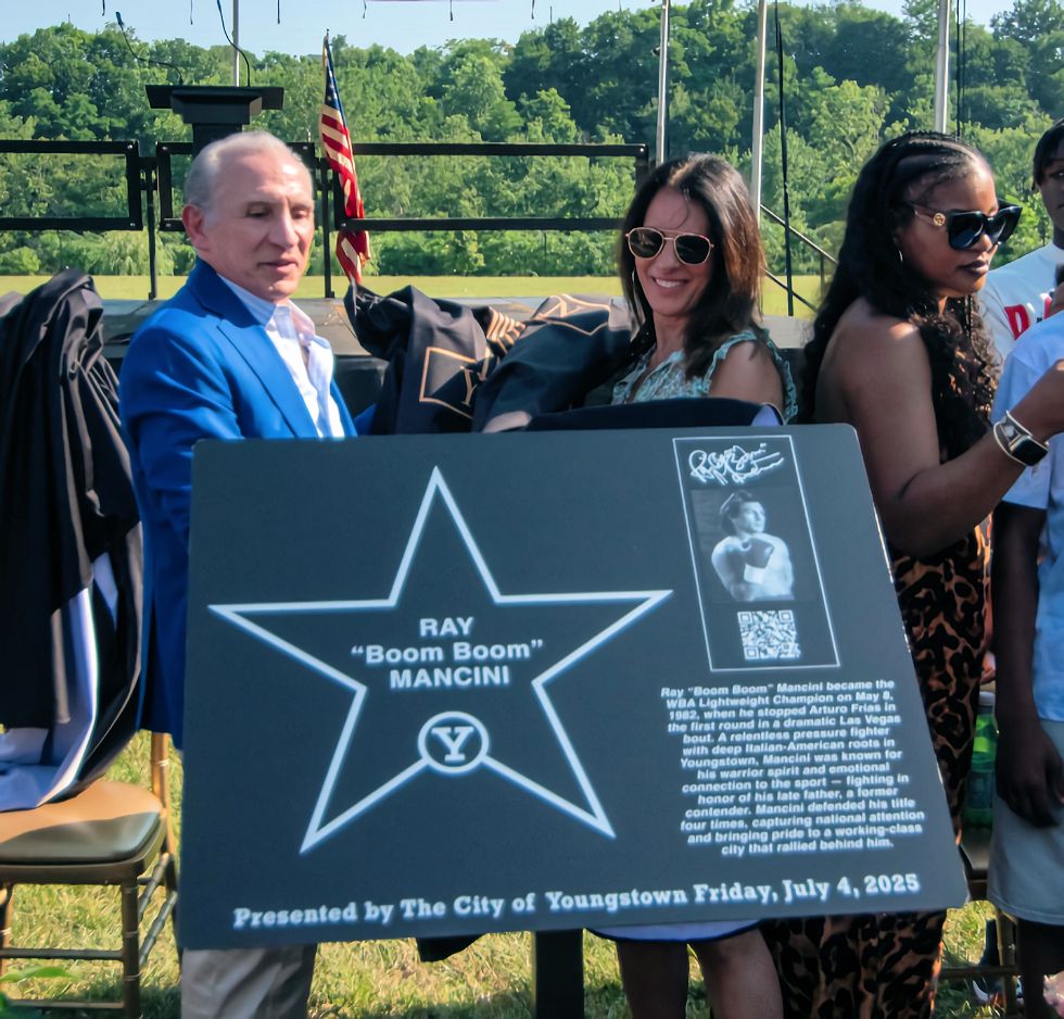 Ray Mancini, moments after unveiling his Walk of Fame plaque. Photo Credit: McKee Foos Photography