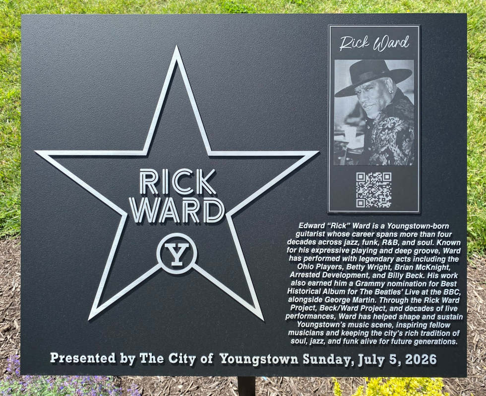 Walk of Fame plaque of Billy Beck, as seen in Wean Park.